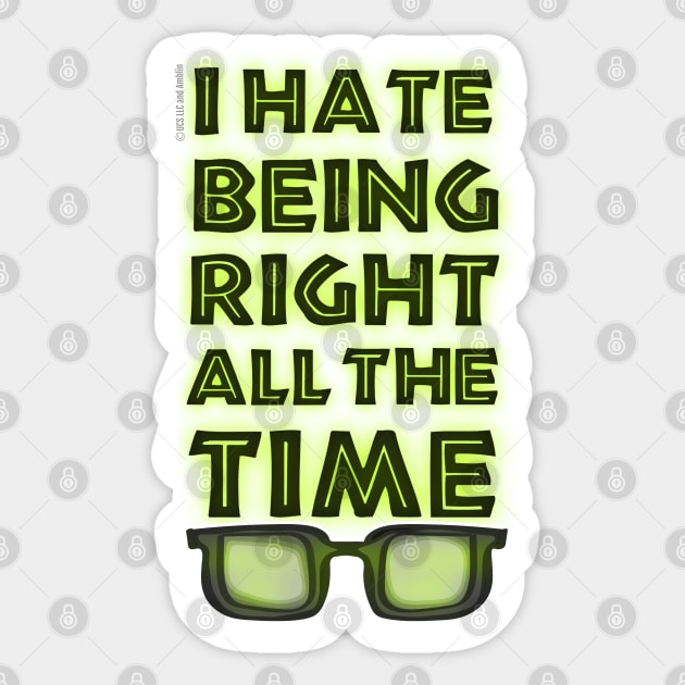 Jurassic Park - I Hate Being Right All The Time Sticker by JadeGair